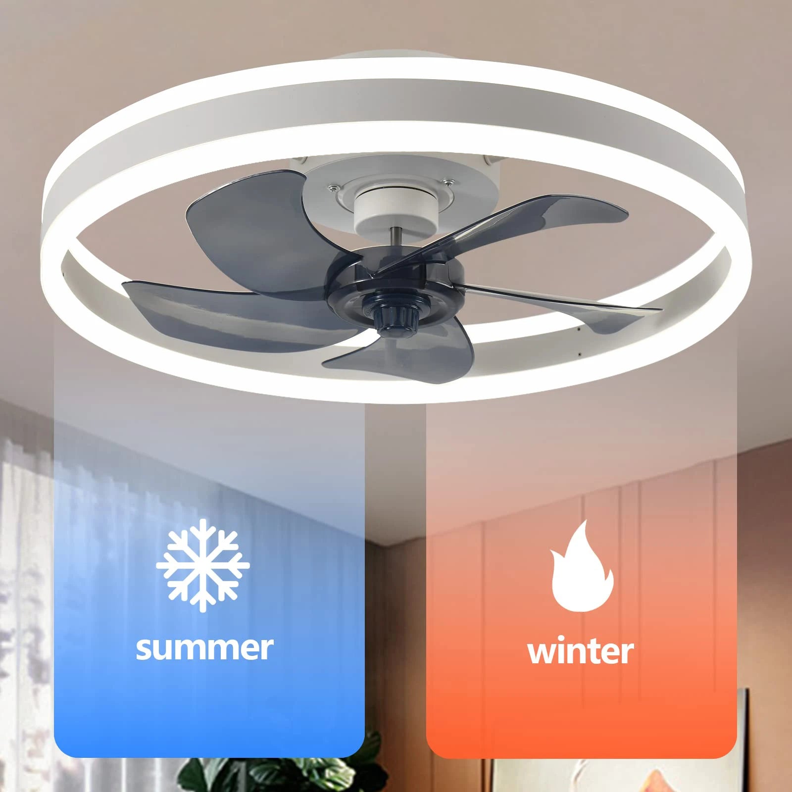 Fanstira™ Ceiling Fan with LED Light & Remote – Modern Decorative Cooling Fan for Bedroom or Home
