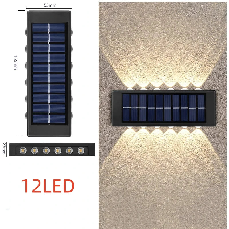 Solar LED Outdoor Light Solar Lighting Sensor Lamp Streetlights Exterior Garden Decoration Garland Waterproof Solar Wall Light