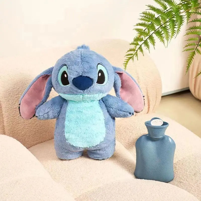 Stitch Angel Lotso Plush Hand Warm Bottle Hot Water Bottles Kawaii Soft Winter Portable Warm Hand Bag Anime Toys Christmas Gift