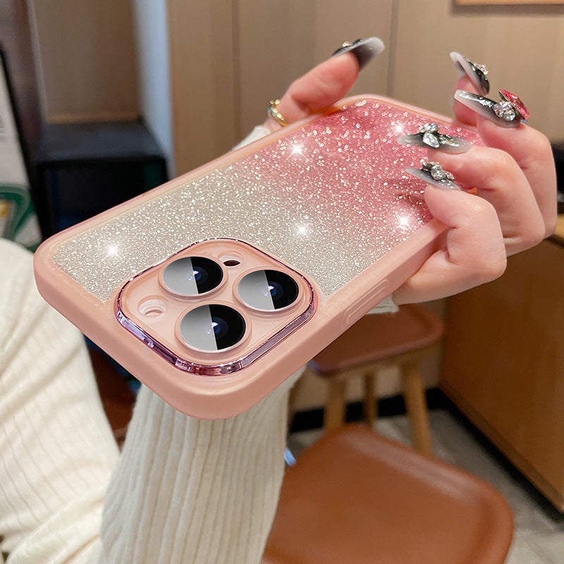 Gradient Glitter Silicone Soft Phone Case — Add Sparkle to Protection