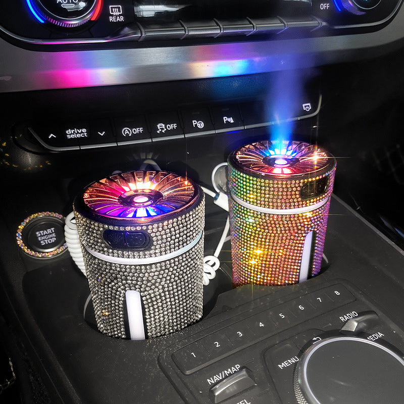 Diamond Car Humidifier & LED Diffuser – Rhinestone Auto Air Freshener