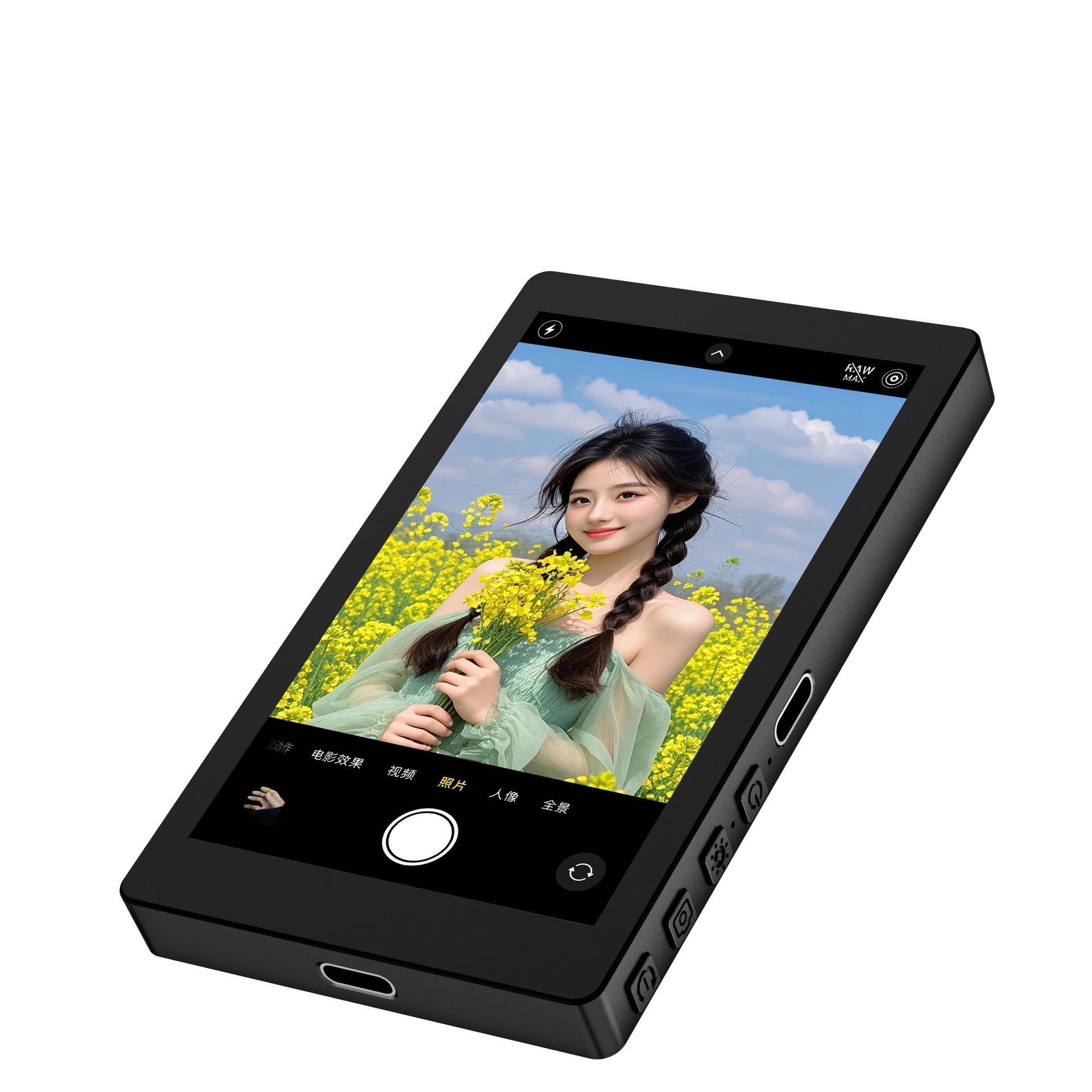 Selfie-Snap Magnetic Phone-Mounted Selfie Screen – Audio, Zoom & Touch Display