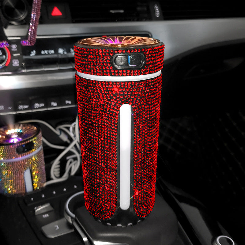 Diamond Car Humidifier & LED Diffuser – Rhinestone Auto Air Freshener