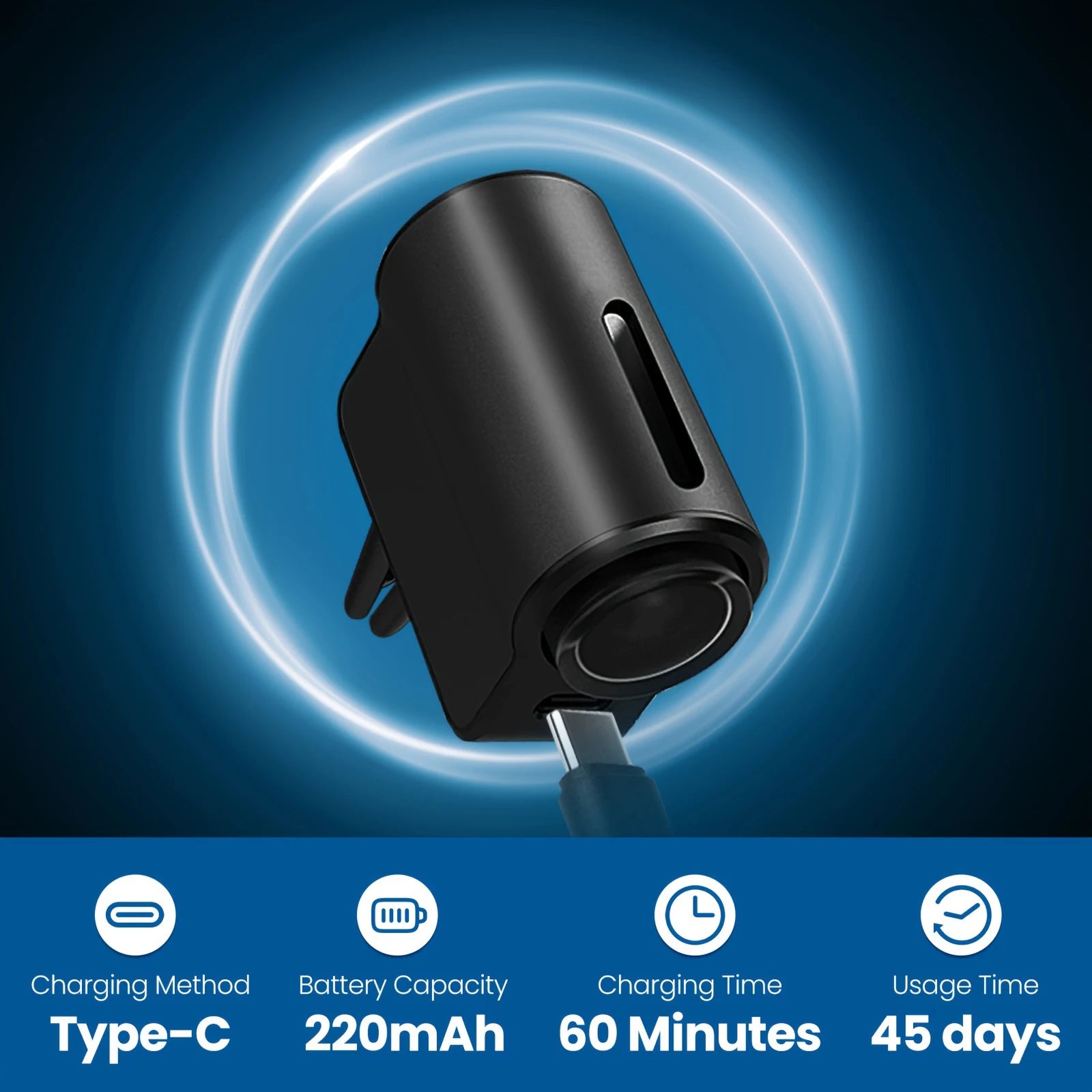 AromaDrive Electric Car Air Freshener – Essential Oil Mist Diffuser & Vent Clip Humidifier