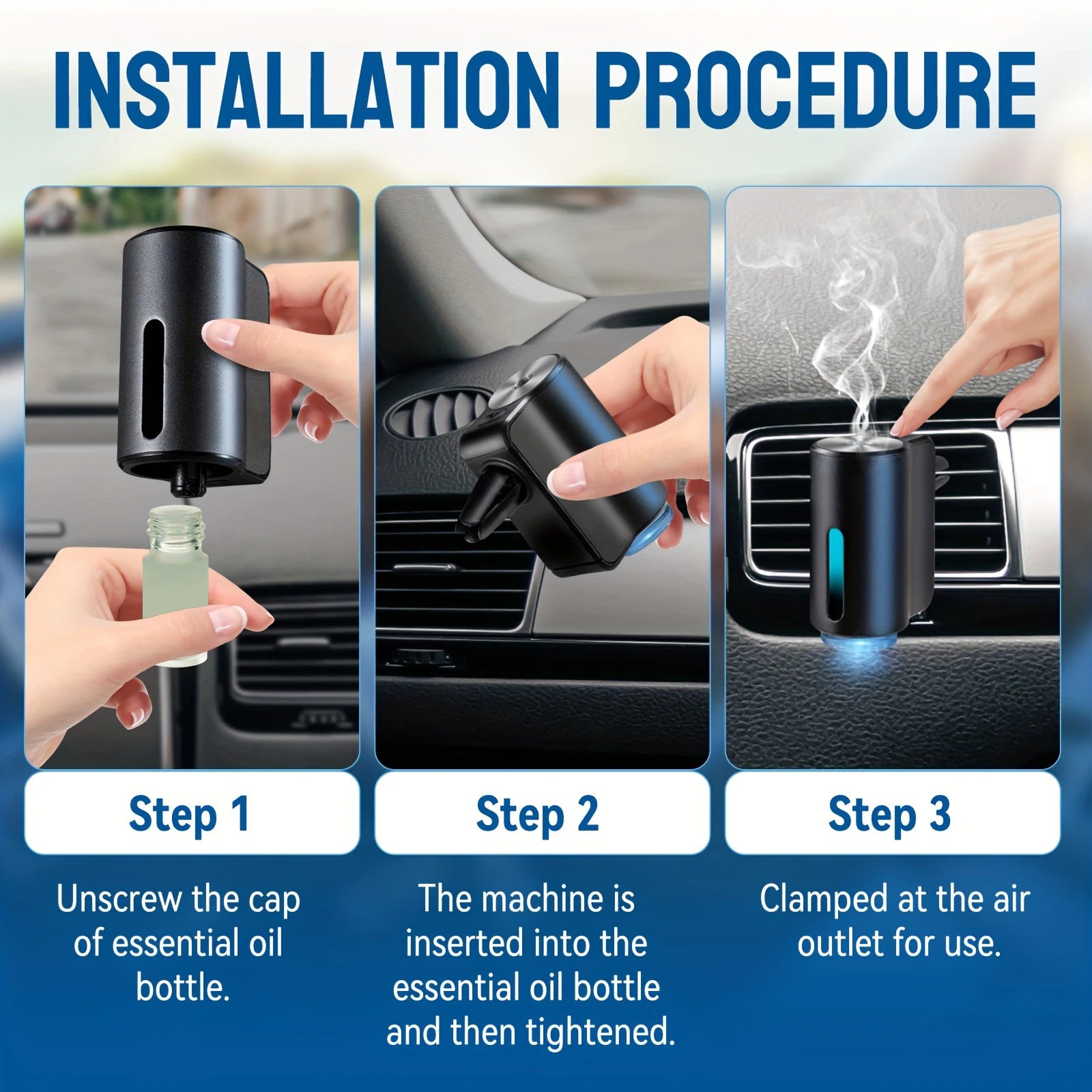 New Smart Car Air Aromatherapy Diffuser Car Air Fresheners Humidifier Aromatherapy Freshener Removing Odors Car Accessories