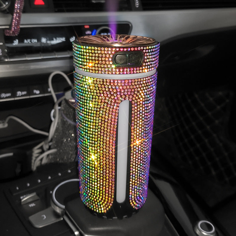 Diamond Car Humidifier & LED Diffuser – Rhinestone Auto Air Freshener