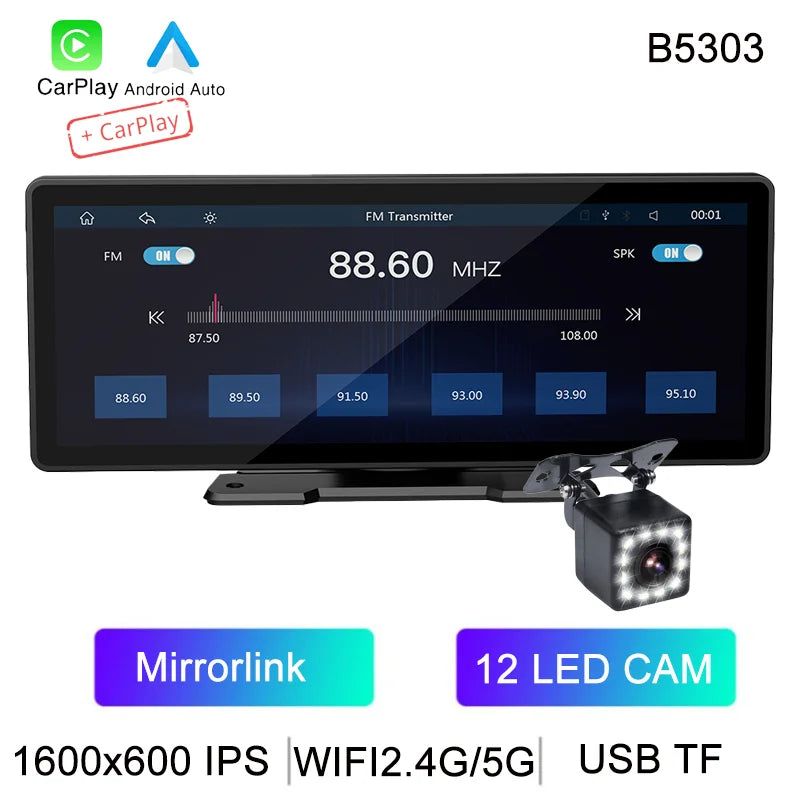 Universal 10.26” Screen Car Radio Multimedia WIFI Video Player Wireless Carplay Screen for Apple Or Android