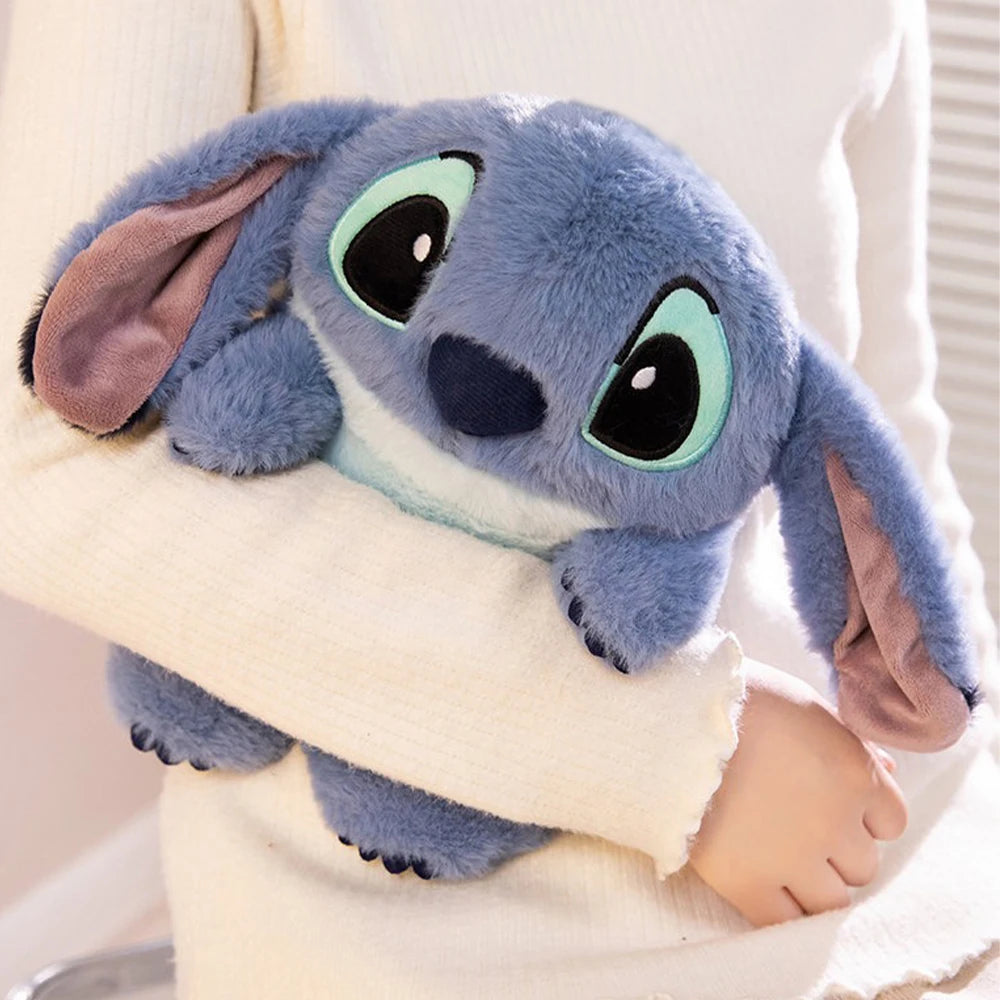 Stitch Angel Lotso Plush Hand Warm Bottle Hot Water Bottles Kawaii Soft Winter Portable Warm Hand Bag Anime Toys Christmas Gift