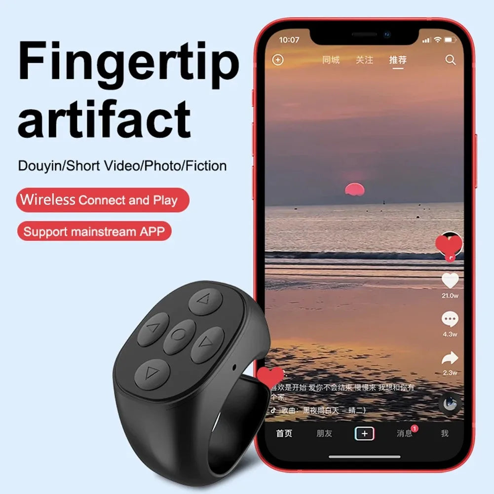 TapTok – Bluetooth Ring for Scrolling, Snapping, and Streaming
