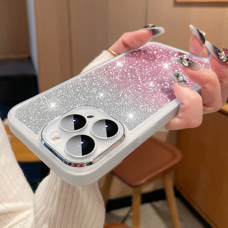 Gradient Glitter Silicone Soft Phone Case — Add Sparkle to Protection